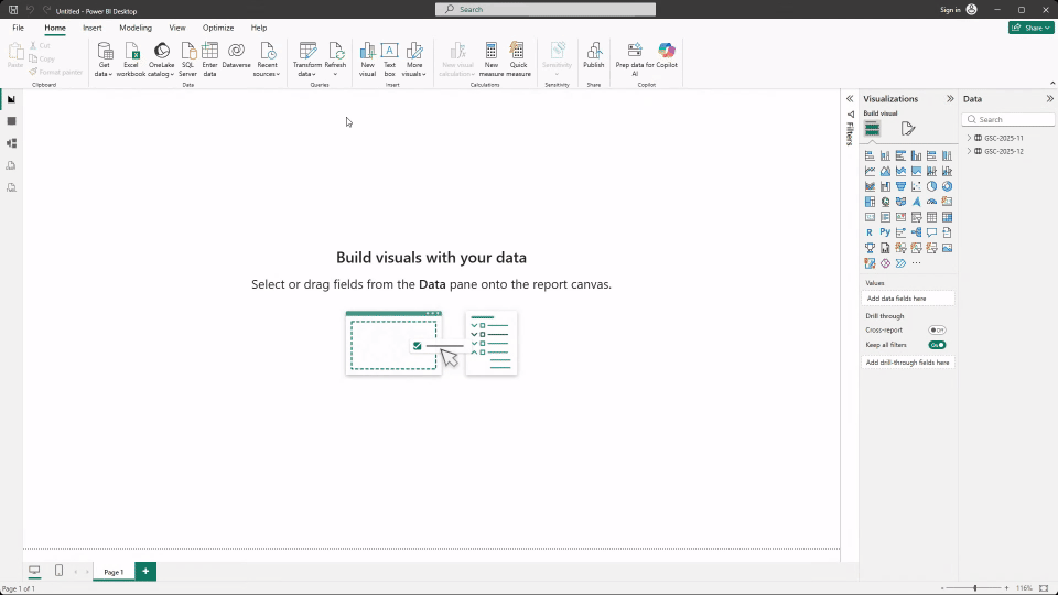 Animated GIF demonstrating how to combine datasets using the Append function in Power Query.