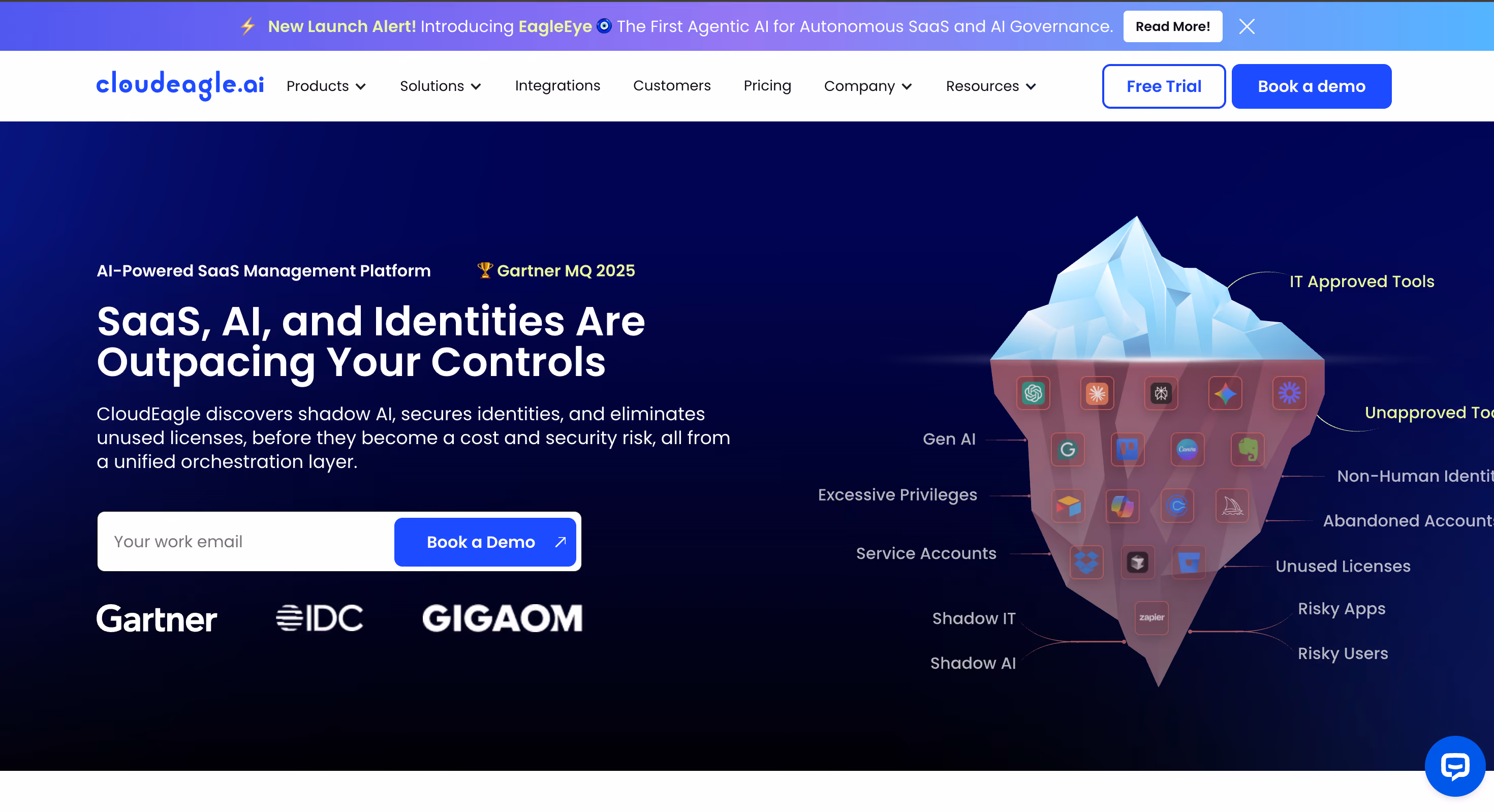 CloudEagle home page