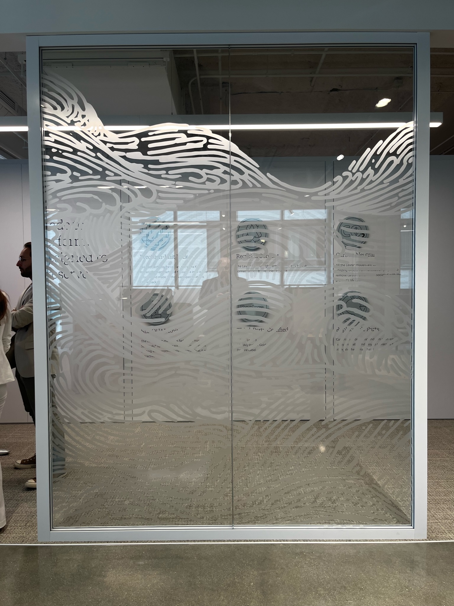 Artwork by Jesse Hora, printed on frosted vinyl 