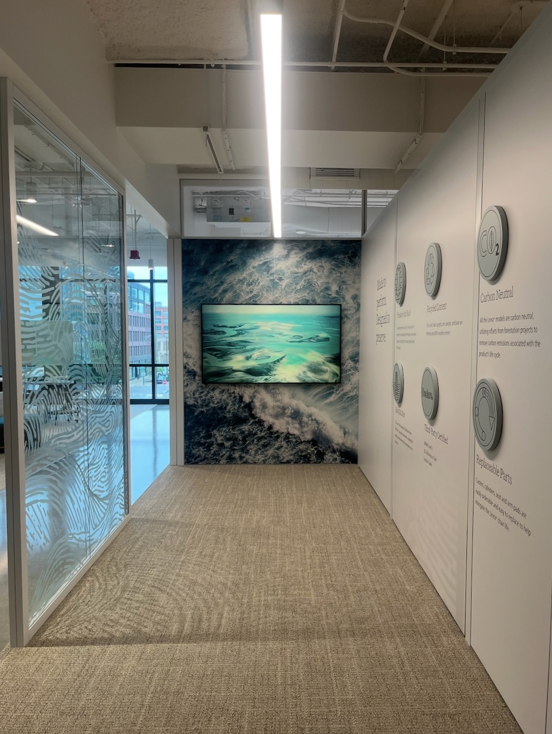 Sustainability Graphics for Allsteel's newest Levra Chair