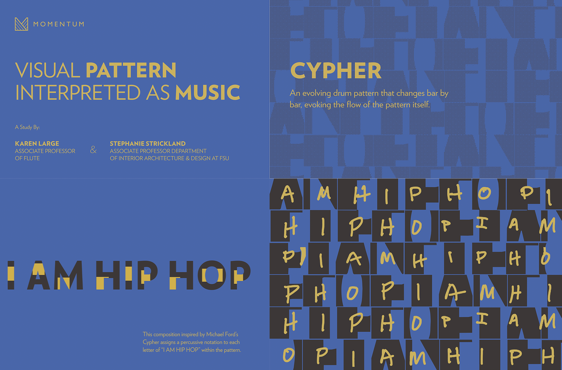 Visual interpretation of creating original music from Michael Ford's Cypher Pattern