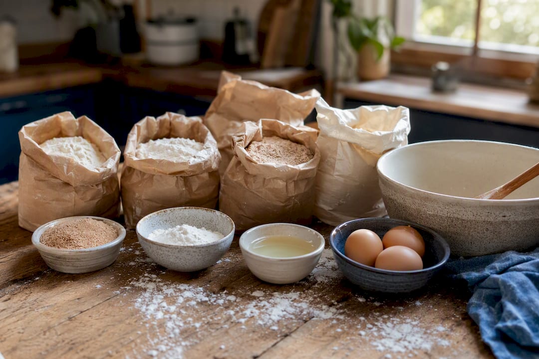 Gluten-free baking binders and flour ingredients