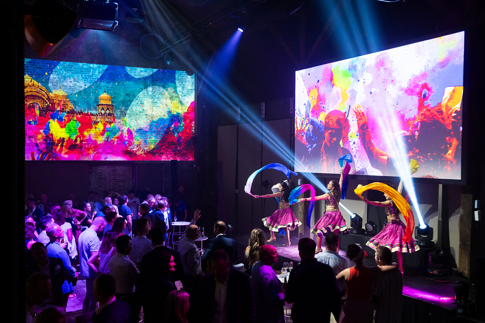 Dancers performing for guests at the World360 Rewards launch