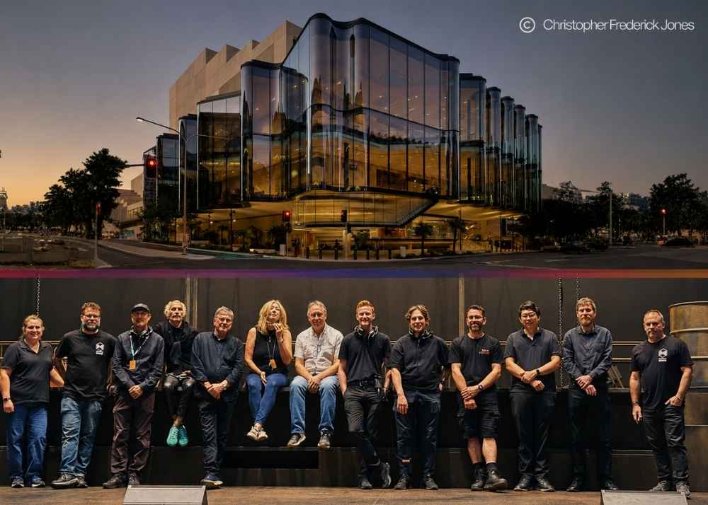QPAC’s Glasshouse Theatre and the opening night broadcast crew