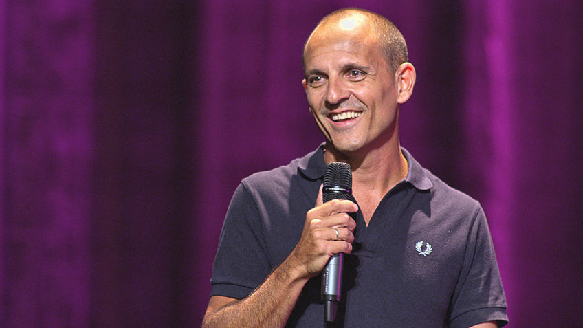 Carl Barron on stage at Brisbane Entertainment Centre