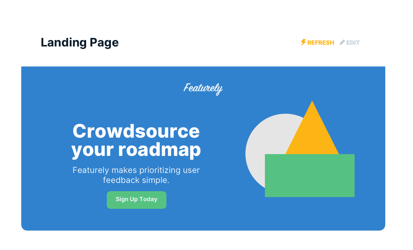 Screenshot of generated website