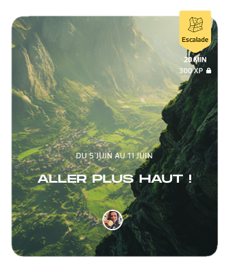 Challenge d'activité physique - saison Carnet de voyage