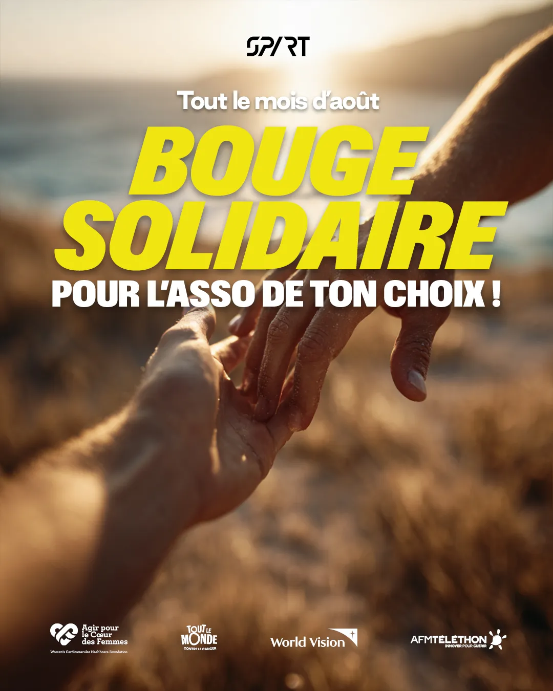 Avec SPART, bouge solidaire pour l'association de ton choix