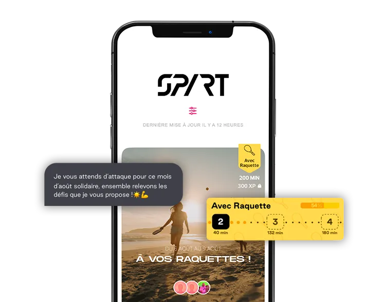 Challenge d'activité physique solidaire avec SPART. Bouge pour une bonne cause en aout 2025