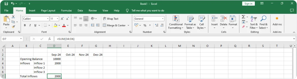 calculate-inflow-in-excel