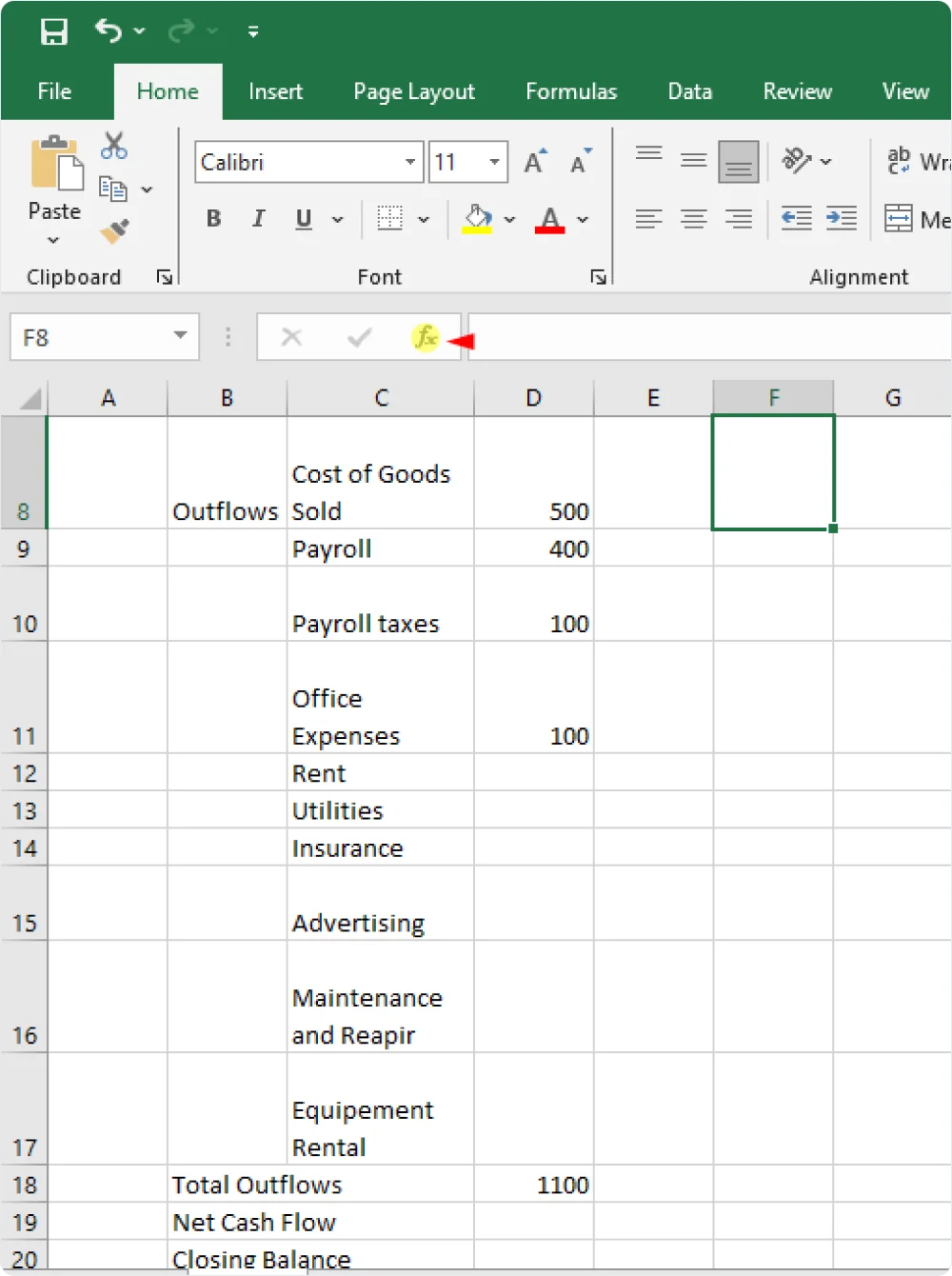 cash-outflow-in-excel