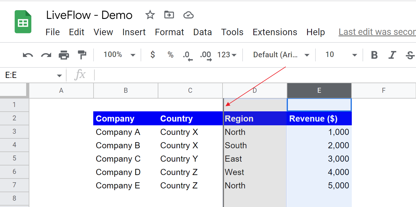 switch the location of two columns in 