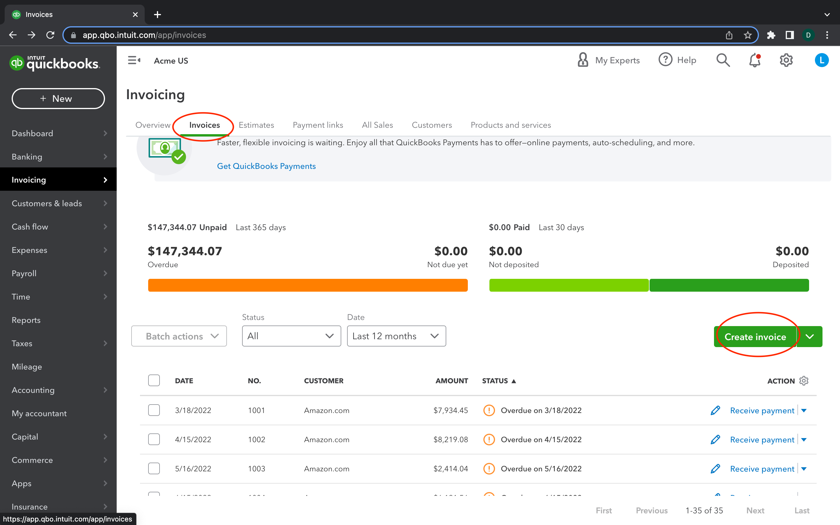 Export Invoices from QuickBooks