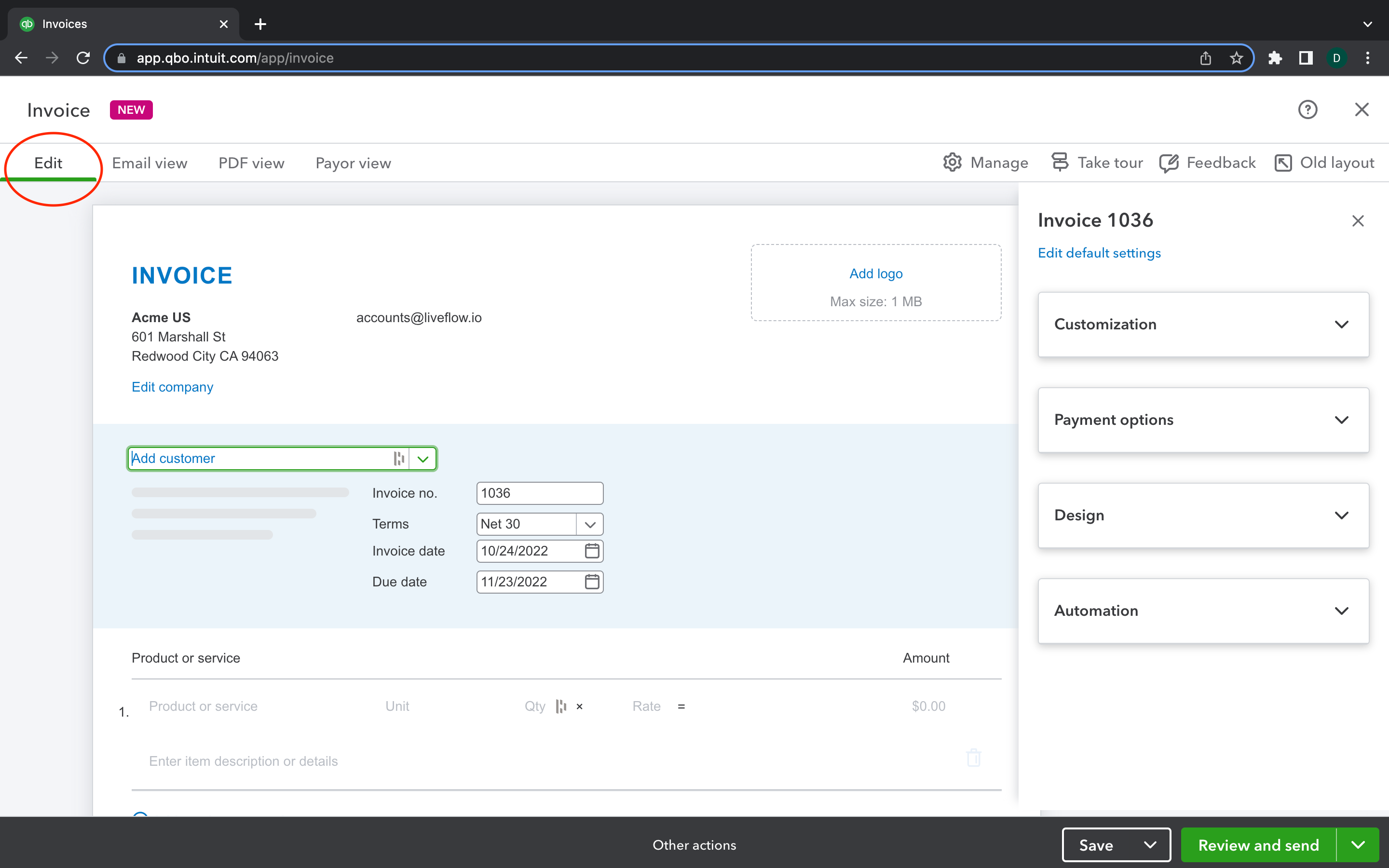 Export Invoices from QuickBooks