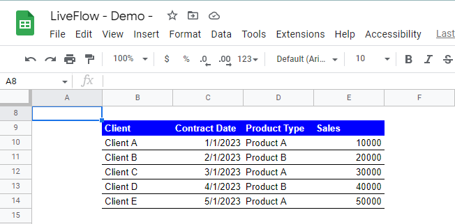 format a table by yourself