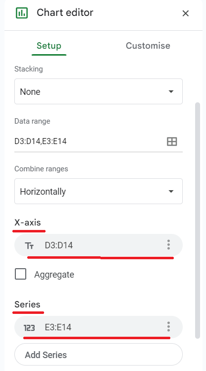 Chart Editor in Google Sheets