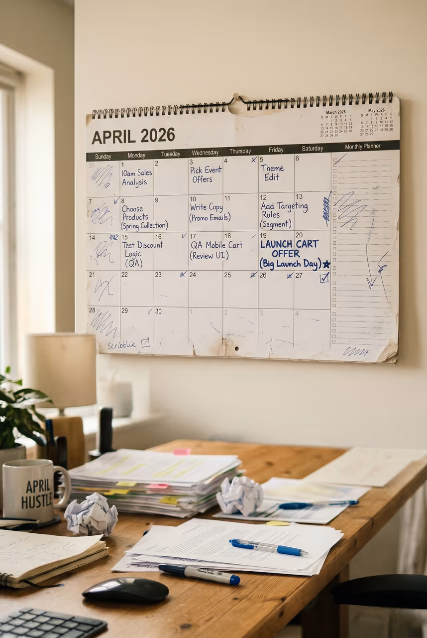 Busy calendar showing a packed launch schedule