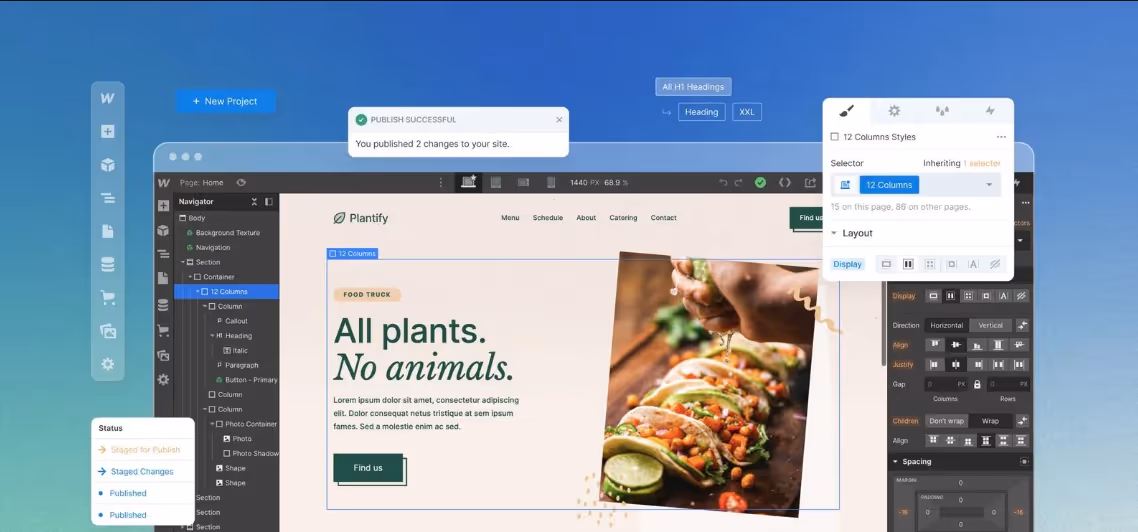 Webflow's Ease of Use