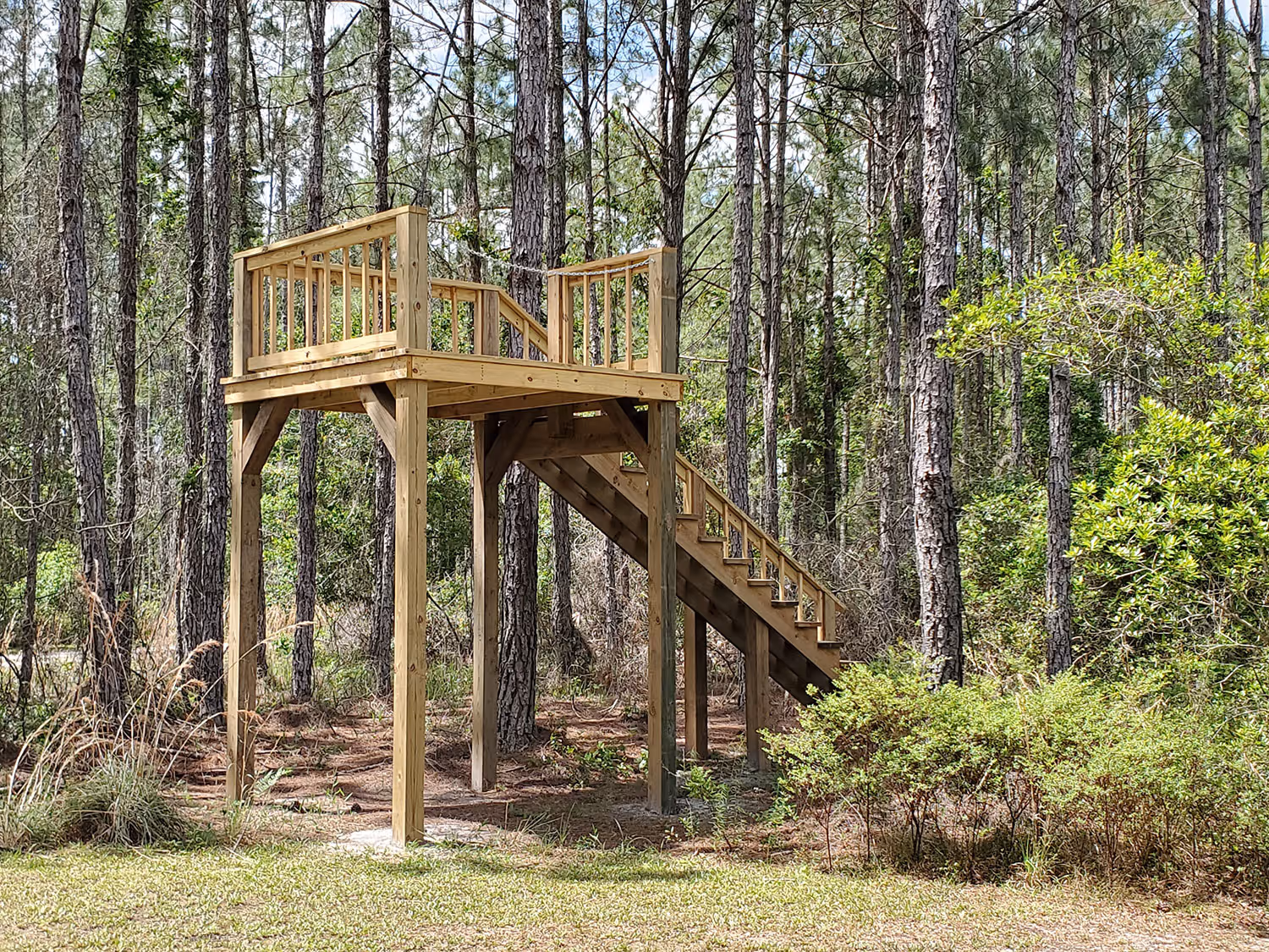 Stand in an archery practice range
