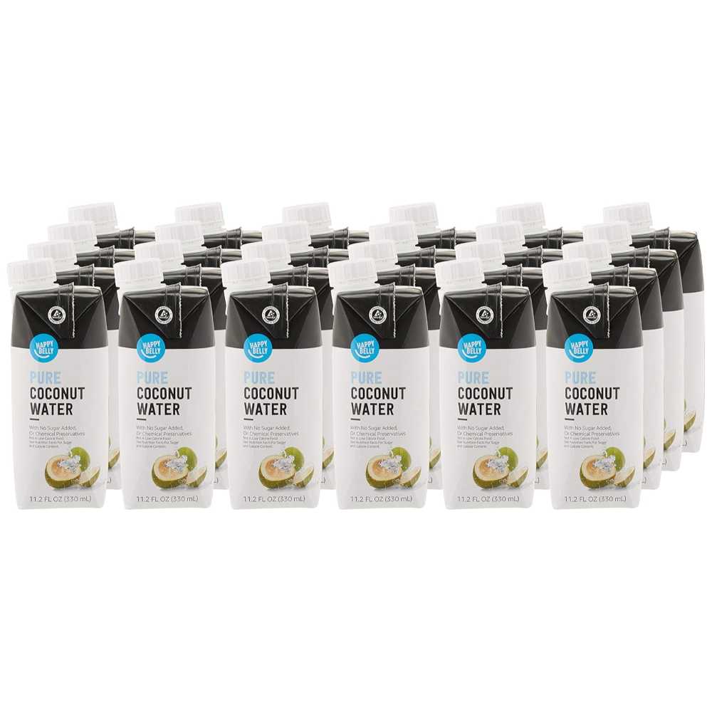 [Amazon] 24-Pack Happy Belly Pure Coconut Water, 11.2 oz. - $19.25 (was $29.04)