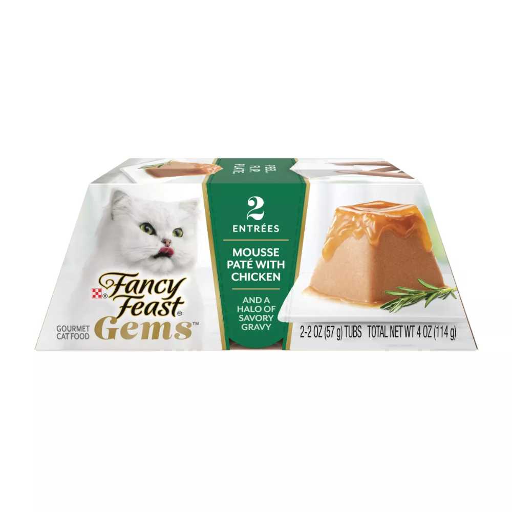 [My Fancy Feast] Free 2-Pack Purina Fancy Feast Gems Wet Cat Food Mousse Pate w/ Gravy, 2 oz. - Free