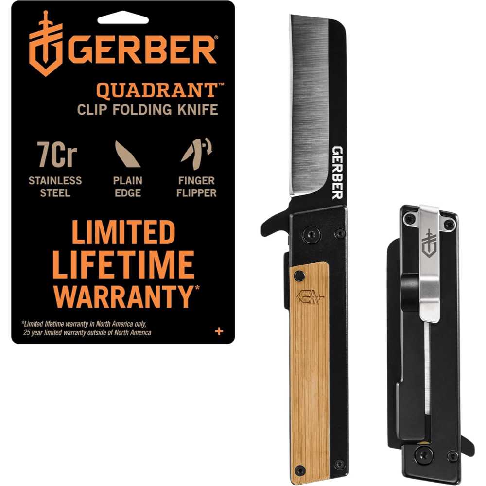 [Amazon] Gerber Quadrant Straight Edge Flipper Knife - $22.14 (was $47.00)