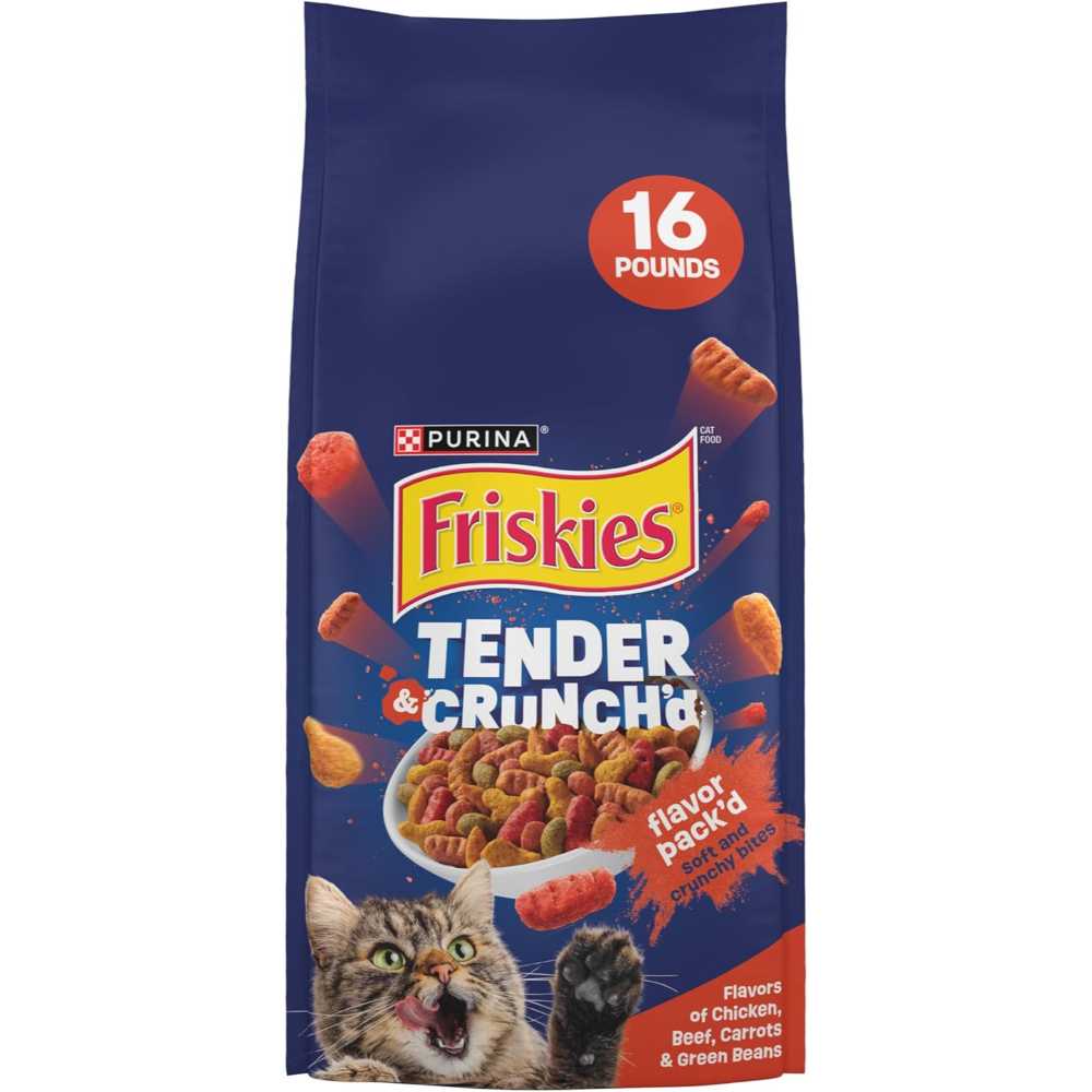 [Amazon] Double Coupon: Purina Friskies Dry Cat Food, 16 lbs. (Tender & Crunchy Combo) - $8.84 (was $15.79)