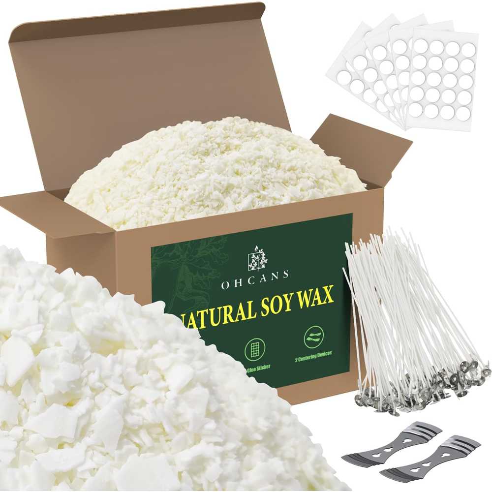 [Amazon] Ohcans 10 lb. Soy Candle Wax + 100x Wicks - $22.99 (was $45.99)