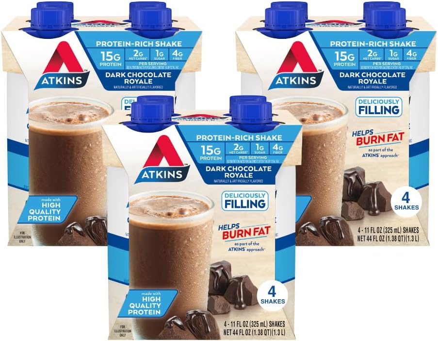 [Amazon] 12-Pack Atkins Protein Shake, 11 oz. (Dark Chocolate Royale) - $9.69 (was $25.49)