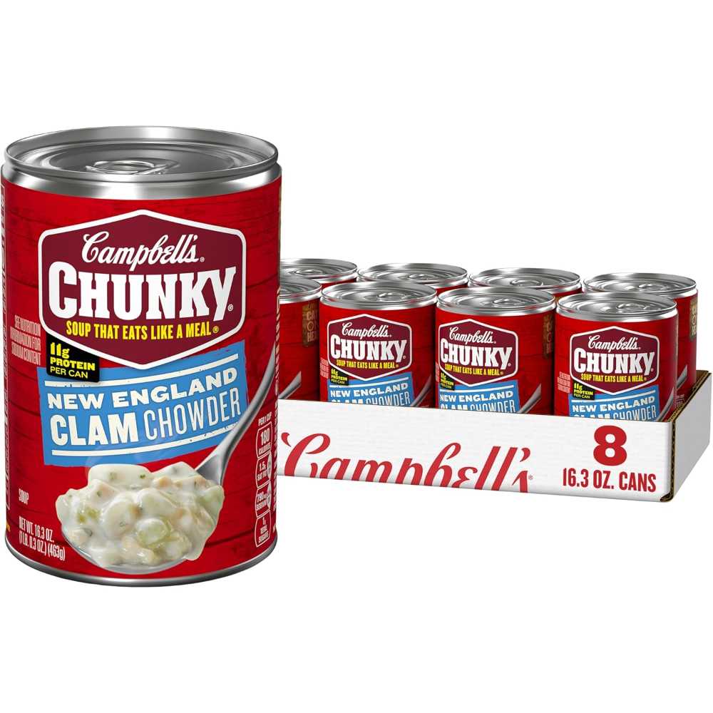 [Amazon] 8-Pack Campbell's Chunky New England Clam Chowder, 16.3 oz. - $8.44 (was $17.20)