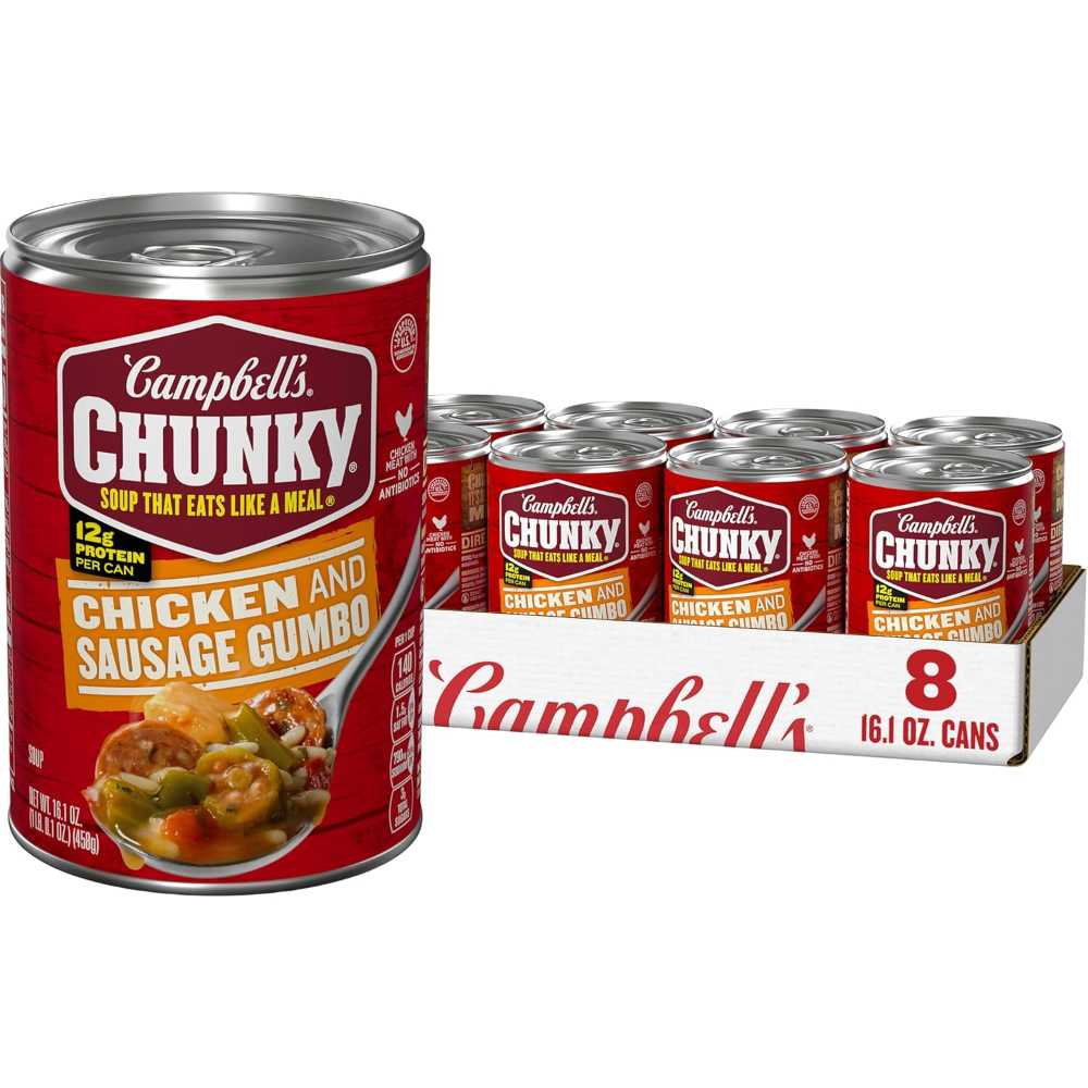 [Amazon] 8-Pack Campbell’s Chunky Chicken & Sausage Gumbo, 16.1 oz. - $9.63 (was $16.99)