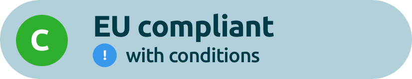 EU regulatory compliant with conditions