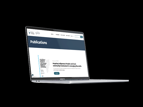Mockup of the new website for the Taskforce on Nature Markets.