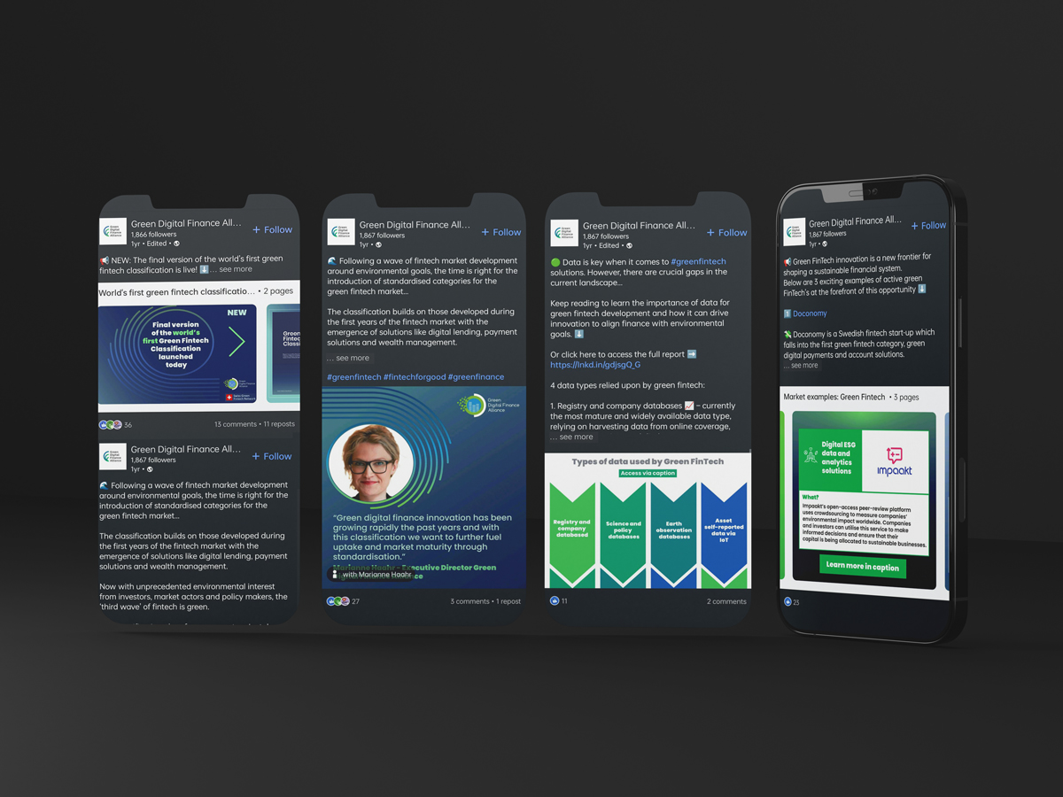 Mockup of digital marketing for GDFA.