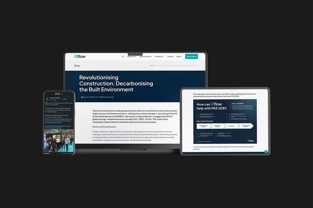 Mockup showing Adopter's range of design support for Qflow.