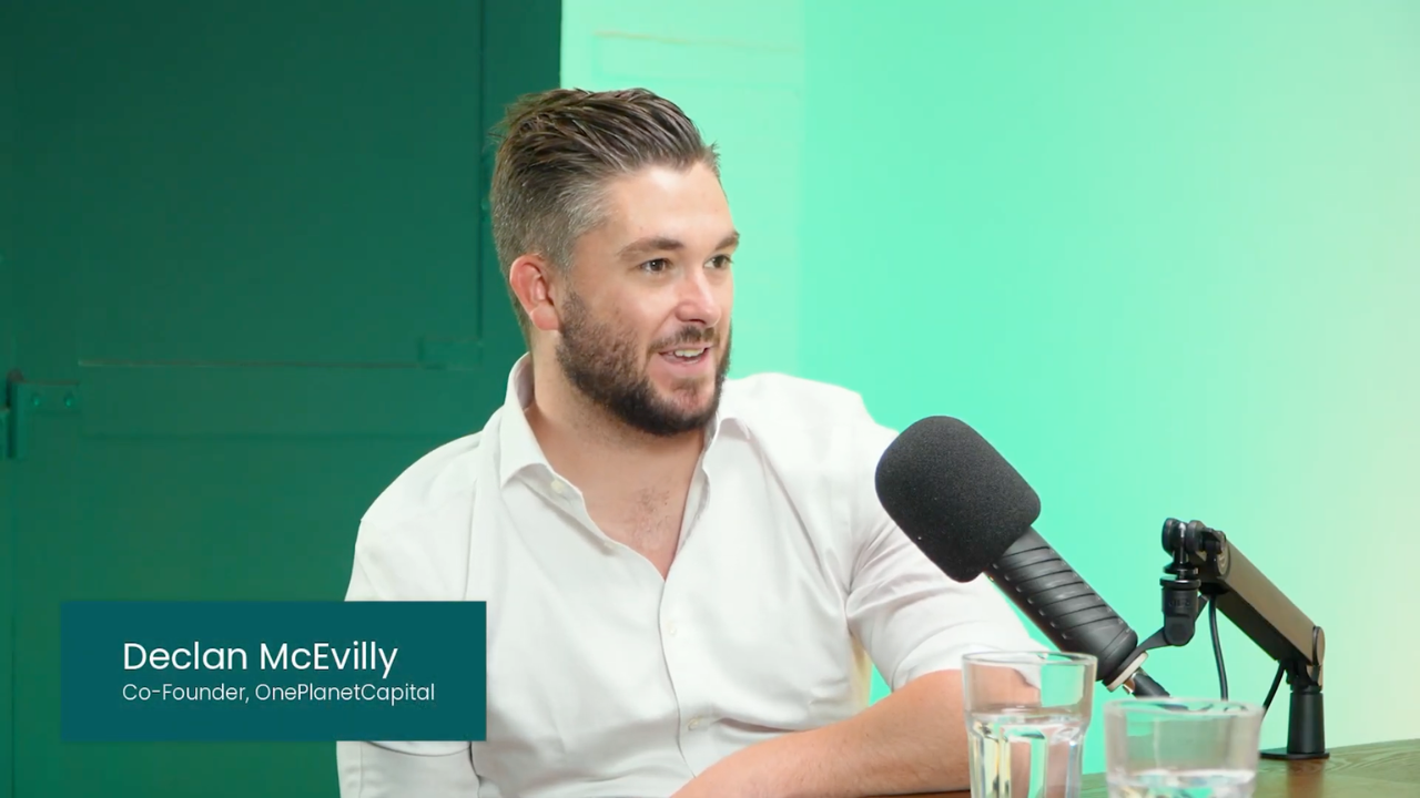 Declan McEvilly, Co-Founder of OnePlanetCapital, on Adopter's Scaling Green-Tech podcast.