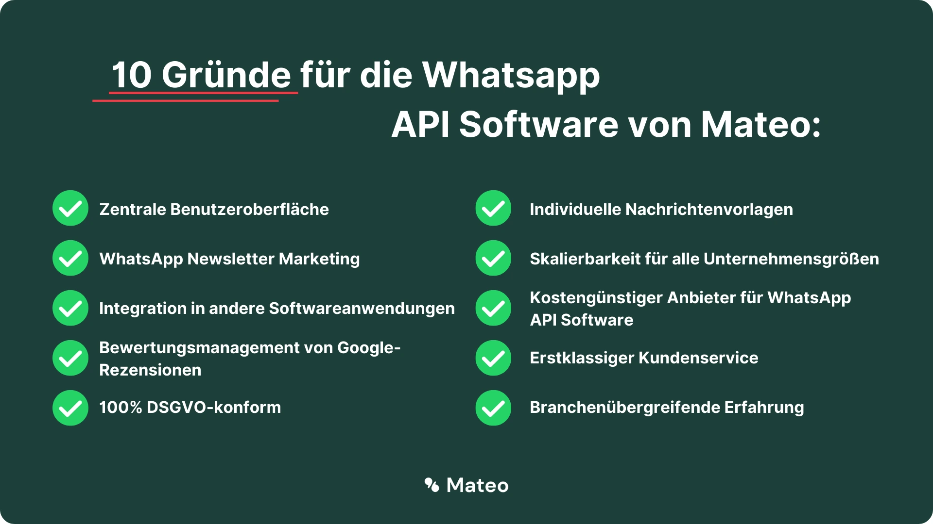 10 Gründe für WhatsApp API Software