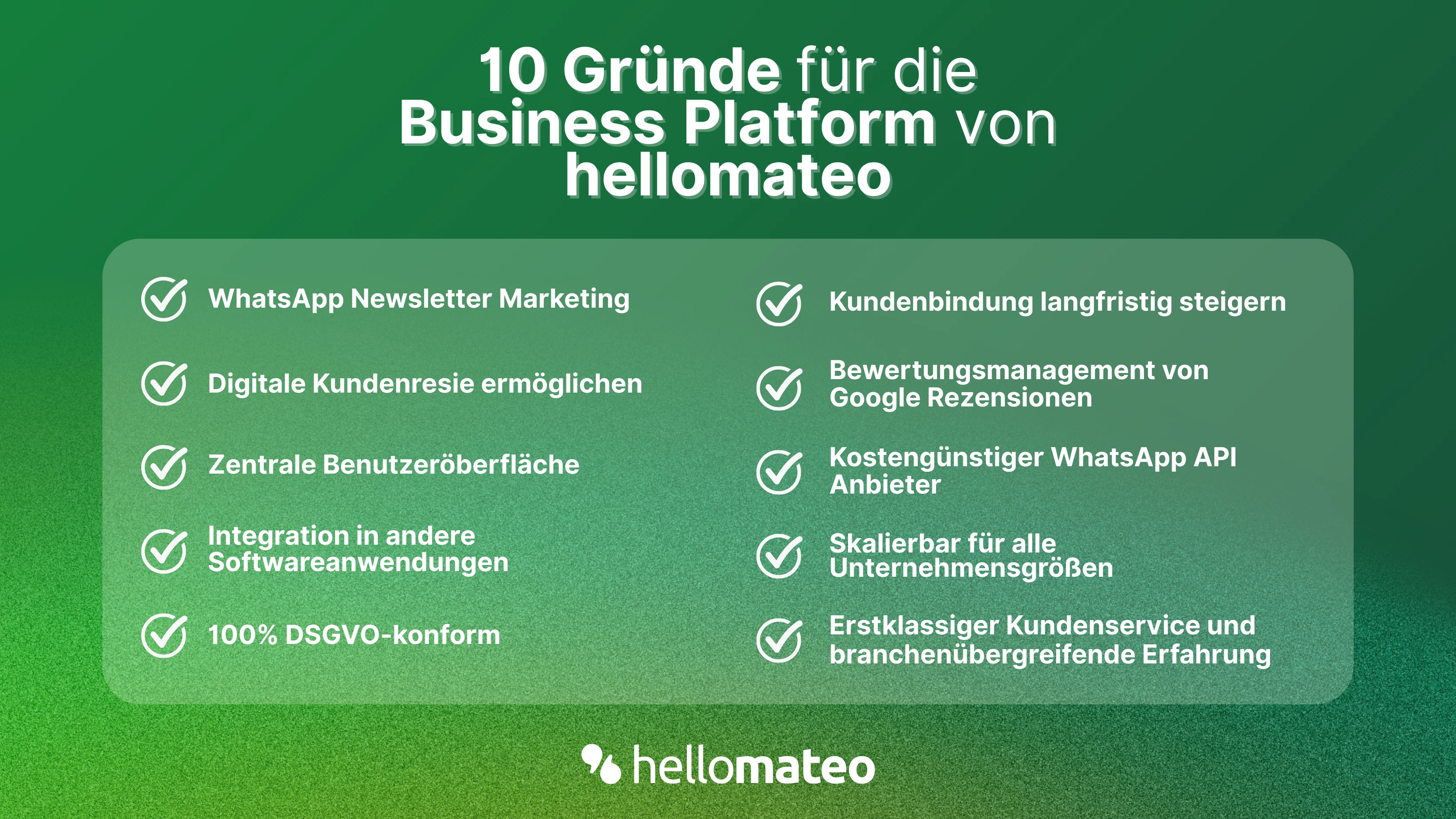 Auflistung der Vorteile der WhatsApp Business Platform