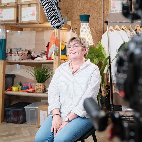 Interview filmée d’une entrepreneure à Châteauroux pour la réalisation d’une vidéo d’entreprise