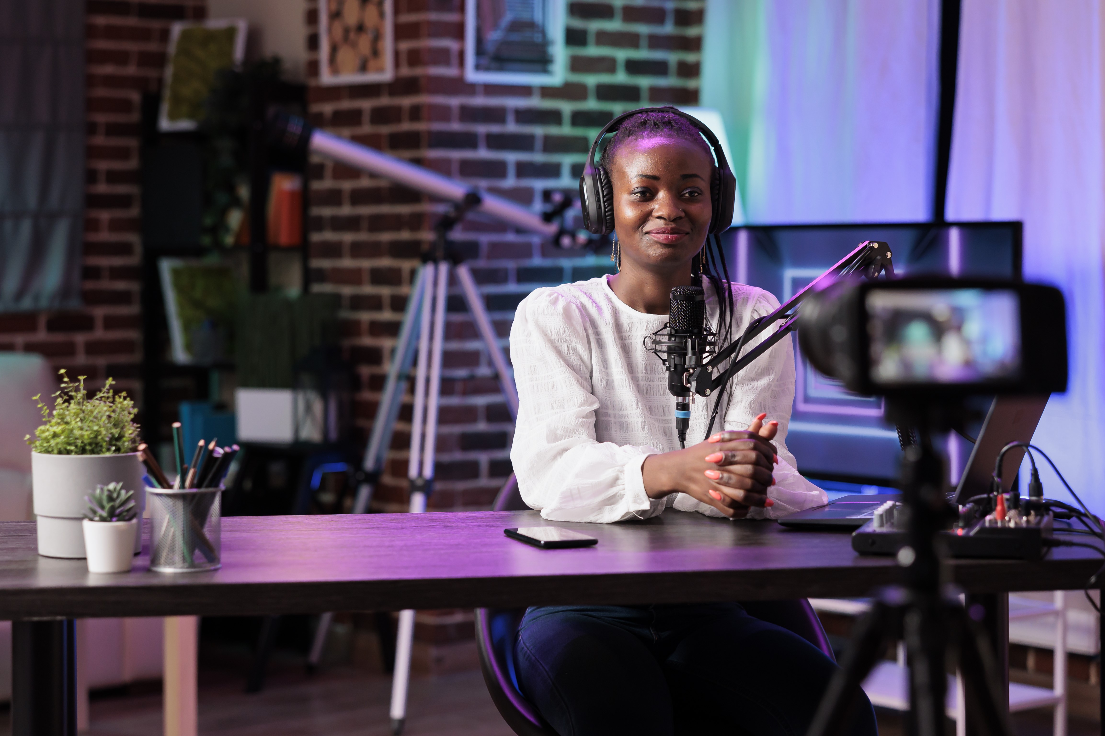 Live événement vidéo filmé par une femme