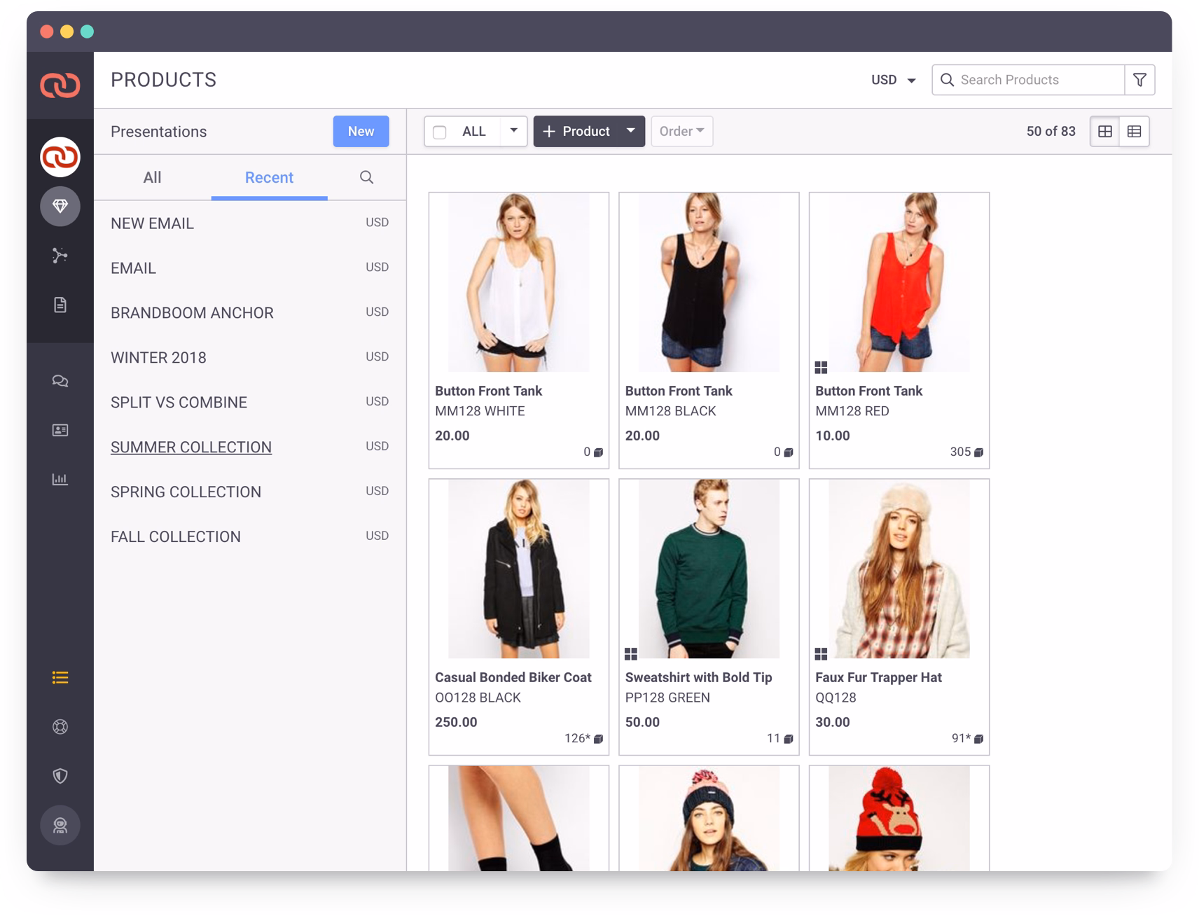 Digital Showroom|Importing products to bulk upload Catalogs is easy|Building Catalogs is easy with Brandboom|Sizes and panel|Build Prepacks with Brandboom Lookbooks|Photo upload widget|Automatch images with Brandboom|Edit Prepacks - Linesheets|Bulk upload products to build presentations quickly|Build interactive catalogs for your products|Presentation editor|Vanity log in page