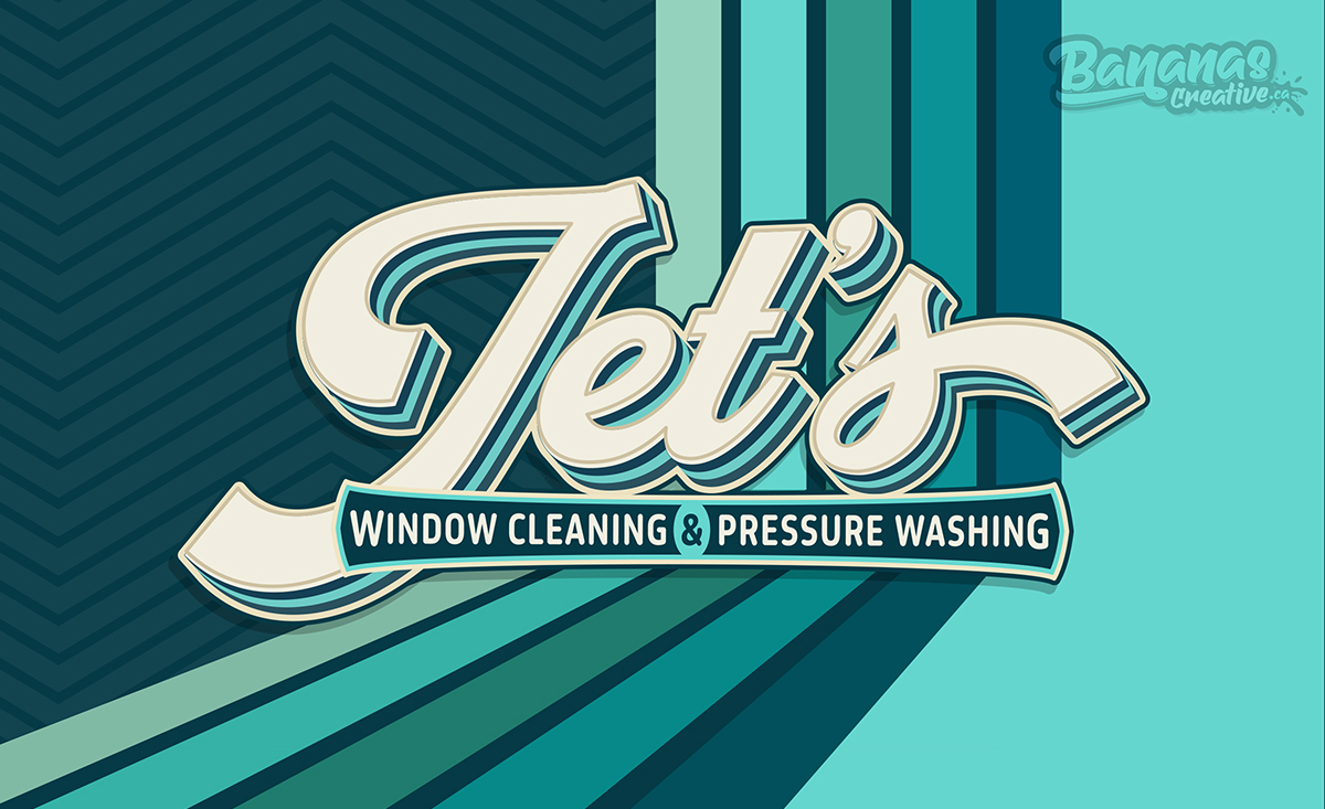 et’s Window Cleaning & Pressure Washing logo with retro jet-age typography