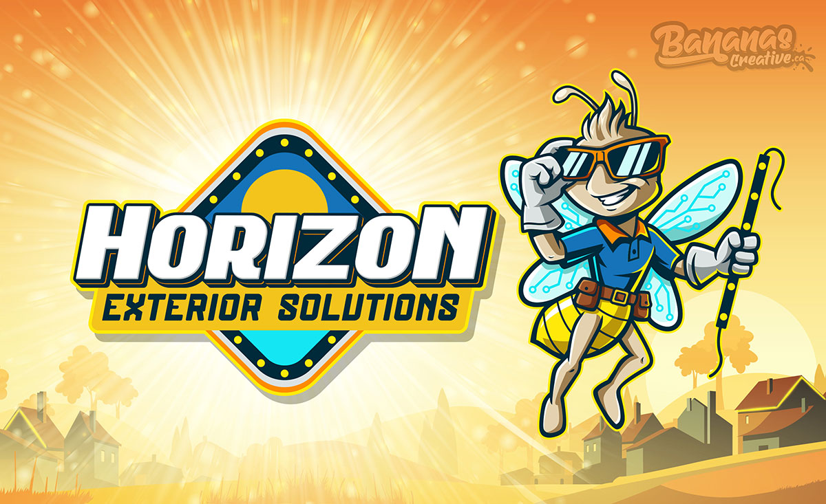 Horizon Exterior Solutions logo redesign with Luma the Firefly mascot