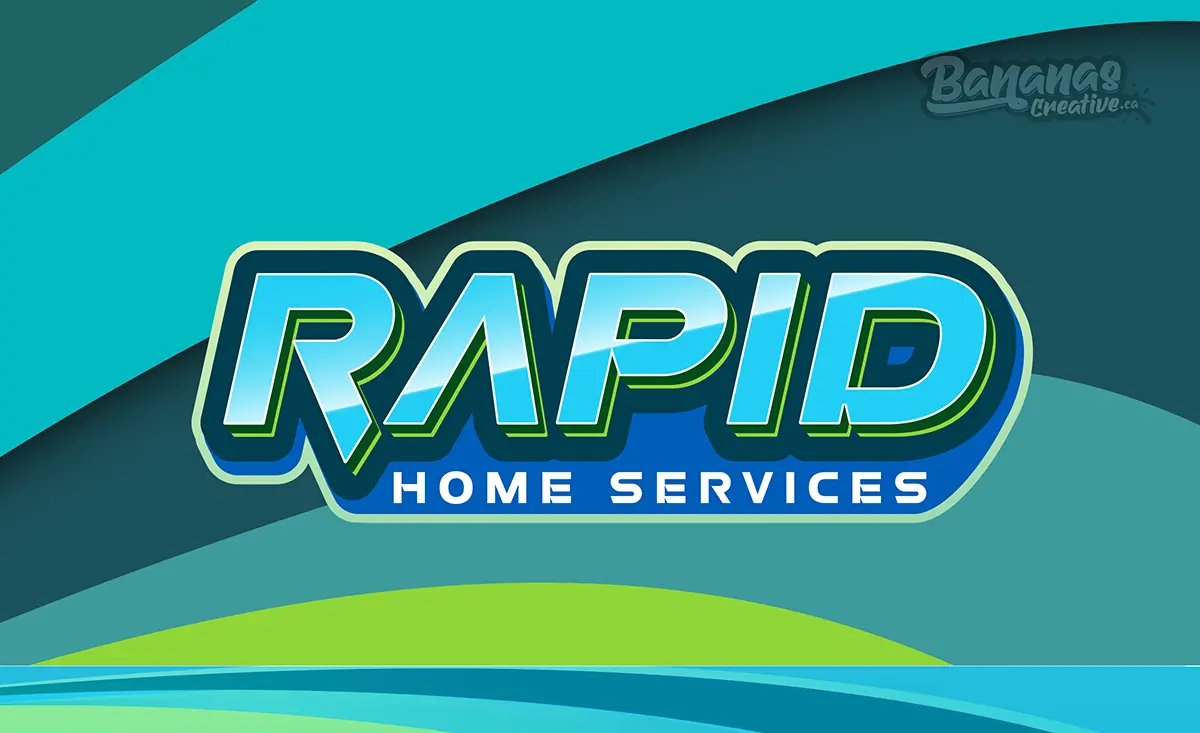 Rapid Home Services Window and Gutter Cleaning Logo by Bananas Creative