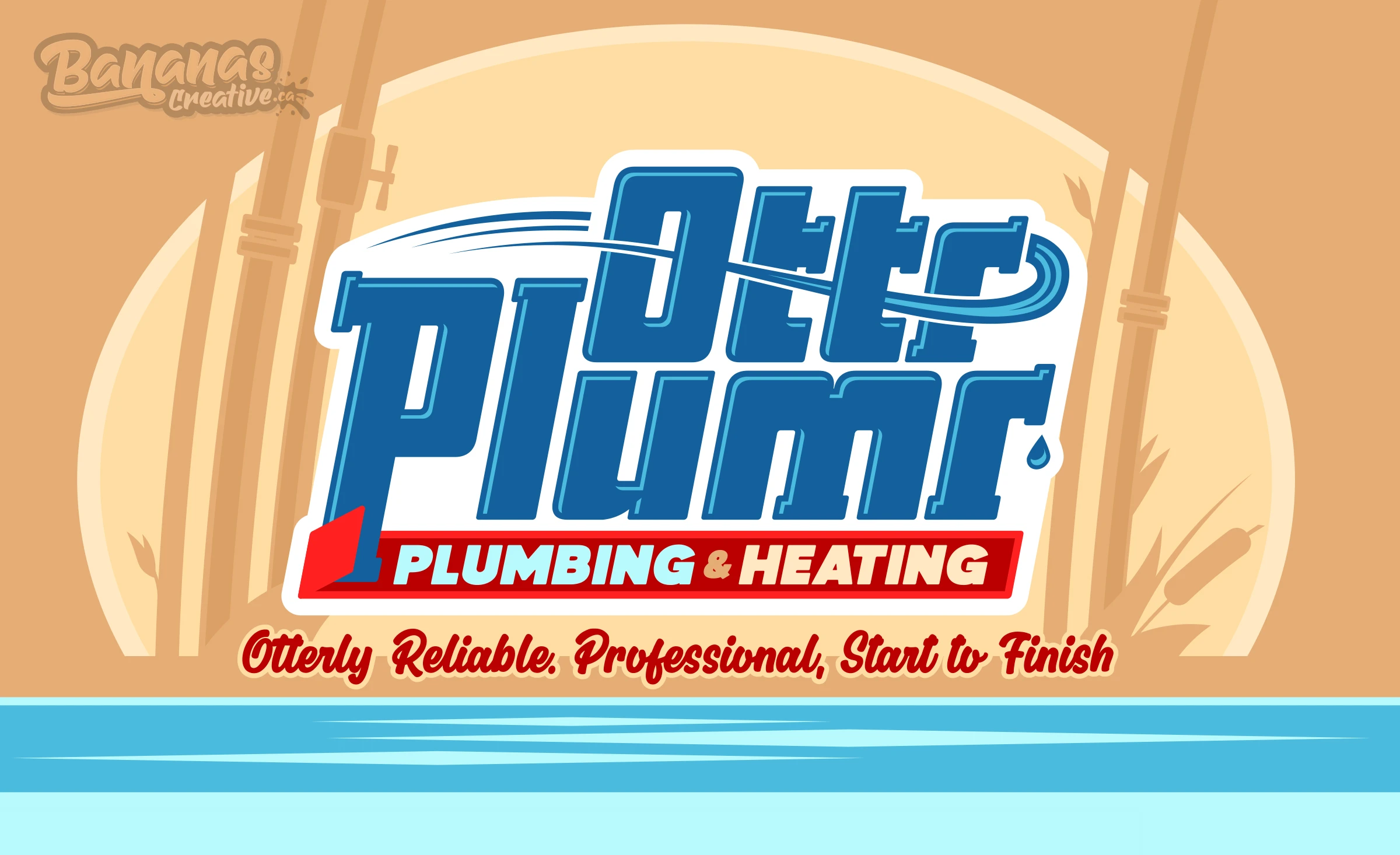 Ottr Plumr brand design developed by Bananas Creative