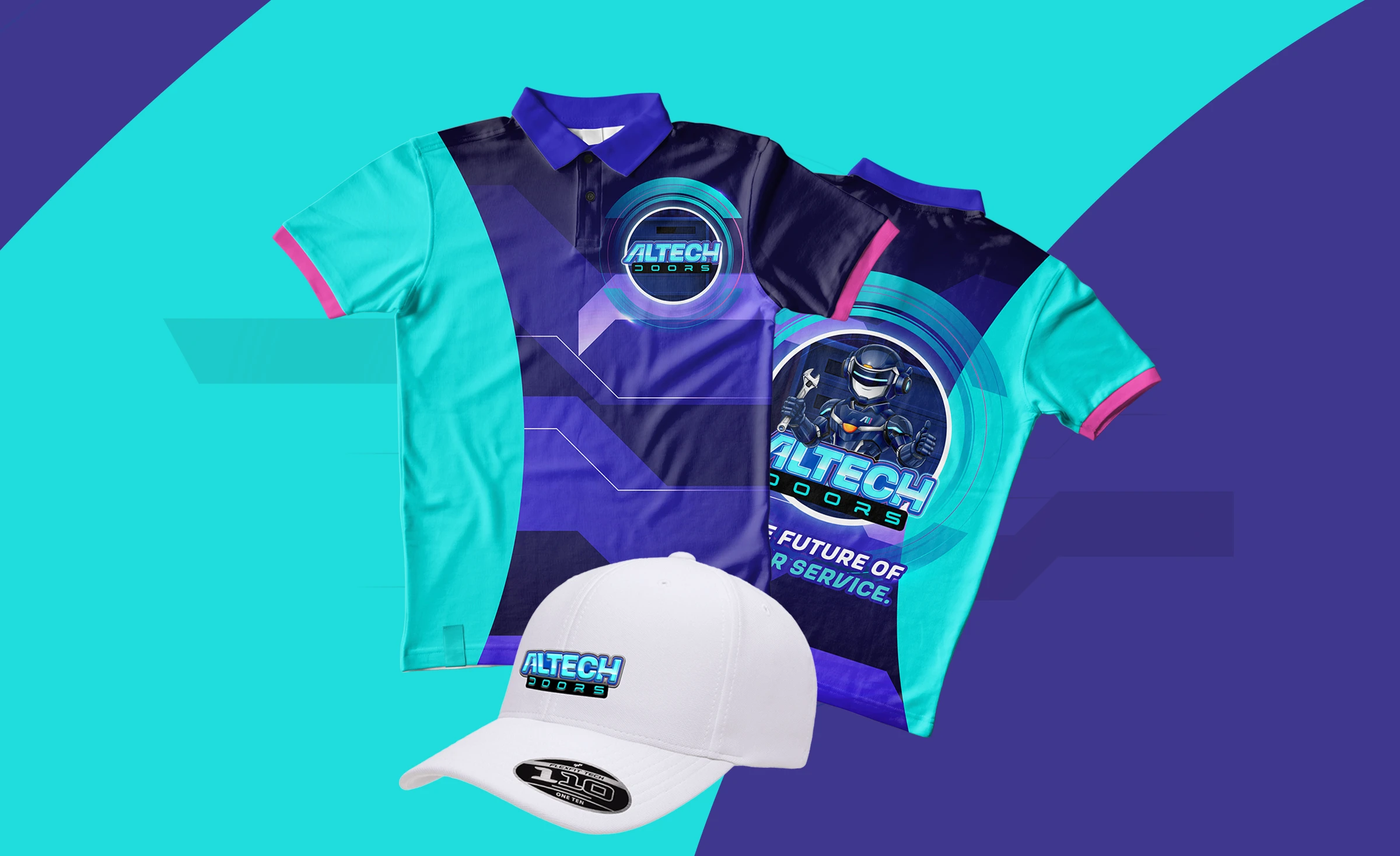  Altech Doors sublimated uniforms designed by Bananas Creative