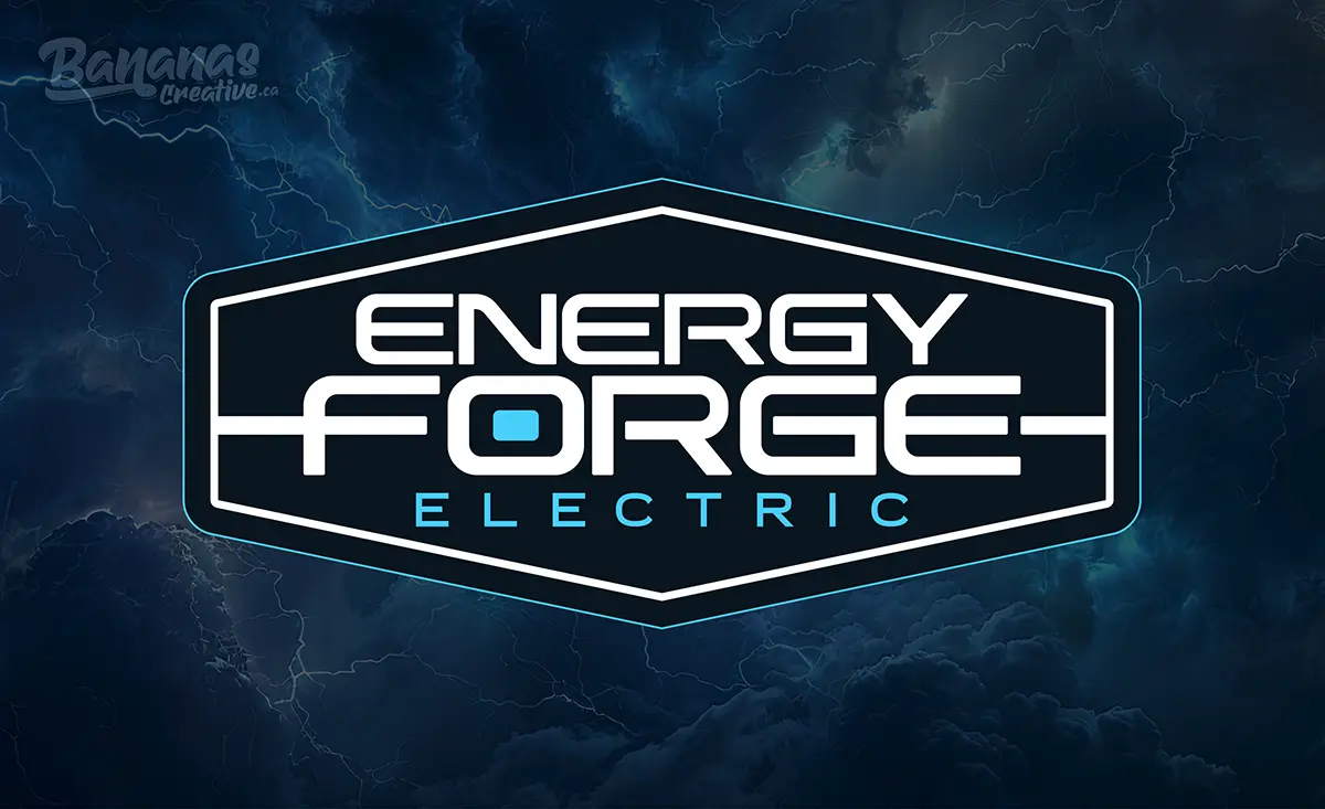 Energy Forge Electric brand identity developed by Bananas Creative
