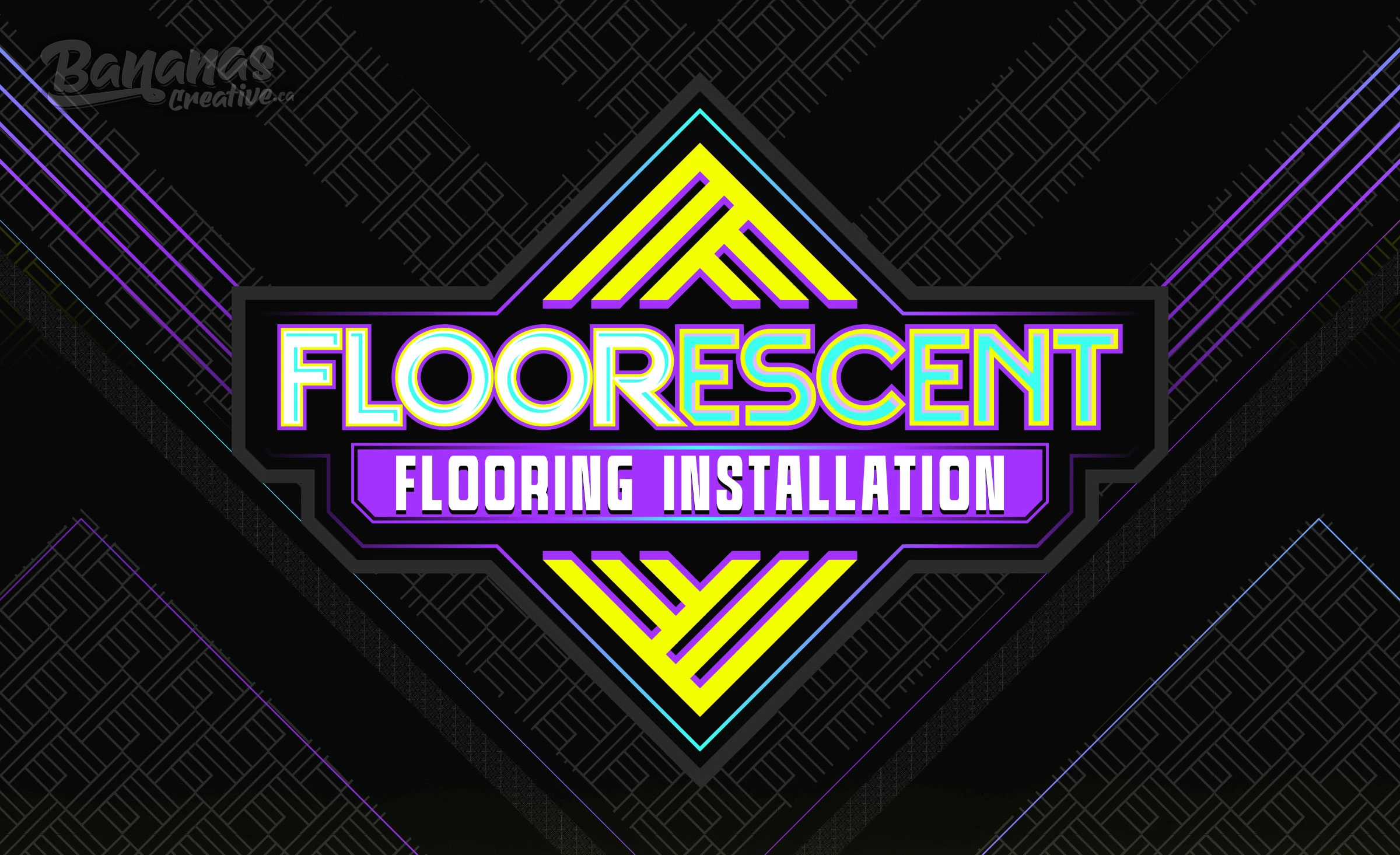 Floorescent brand identity developed by Bananas Creative