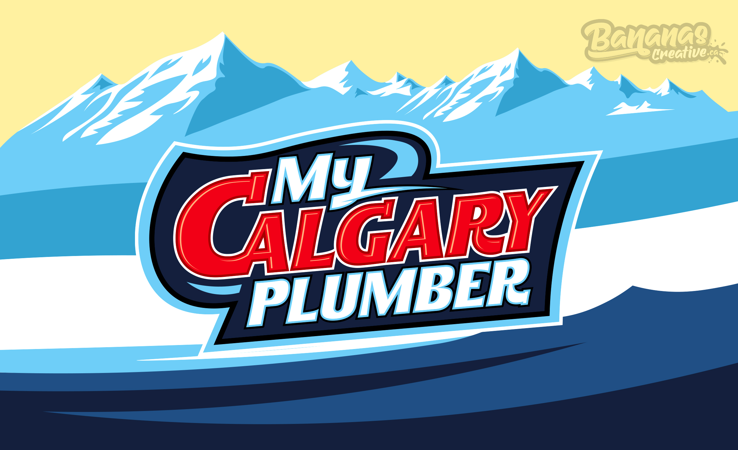 My Calgary Plumber brand identity developed by Bananas Creative