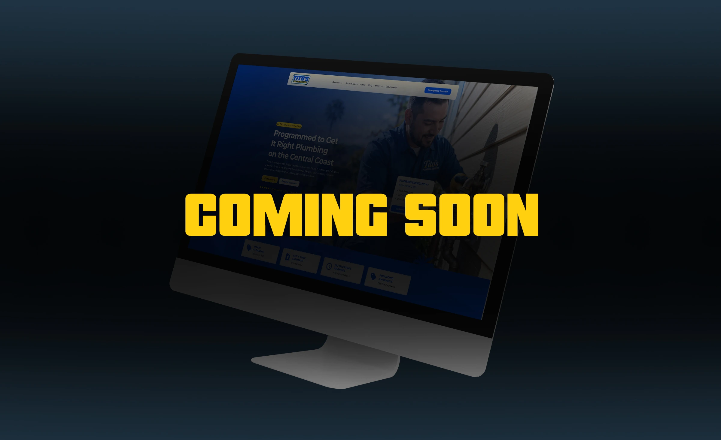 Tito’s Plumbing website developed by Bananas Creative